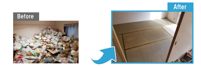 ごみ屋敷の片付け作業(岐阜県可児市)